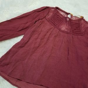 Taylor and Sage Boho Blouse Shirt